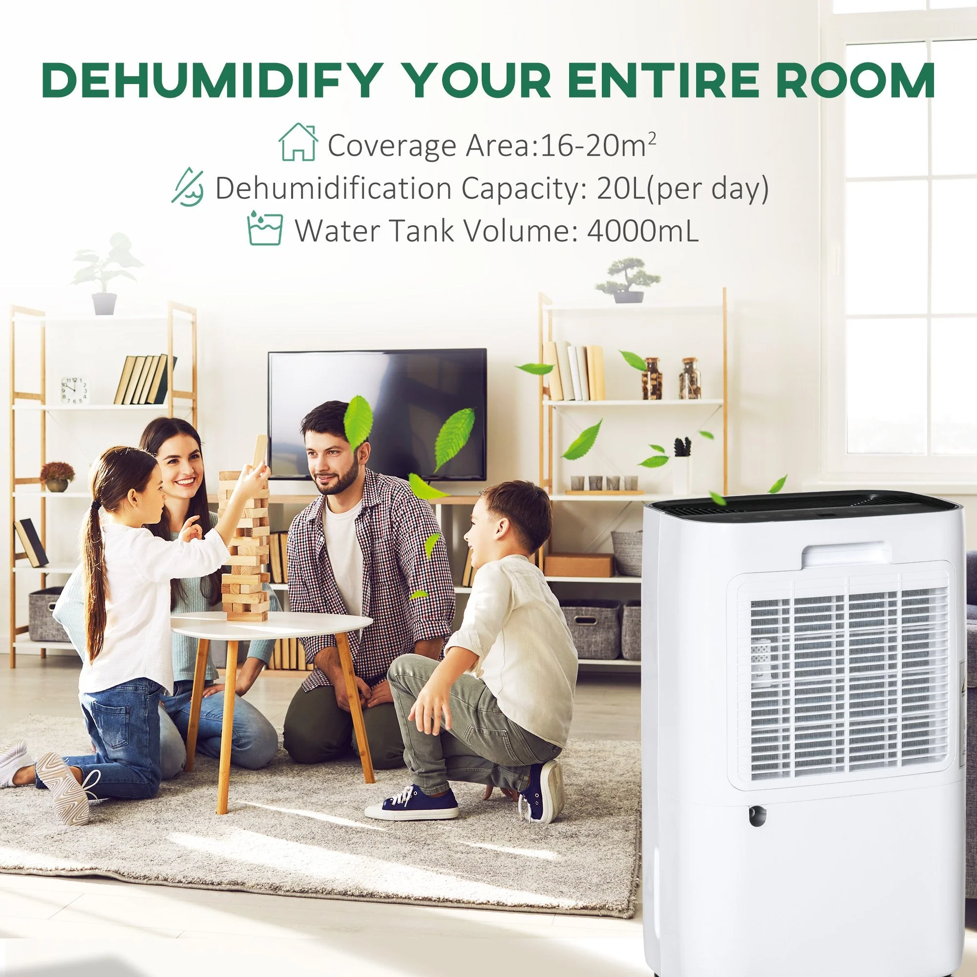 20L/Day 4L Portable Quiet Dehumidifier Home Laundry - Image 3