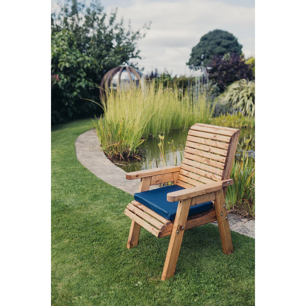 Amesbury Navy Waterproof 4 x Seat Cushion by Churnet Valley - N1C-4 - Image 3
