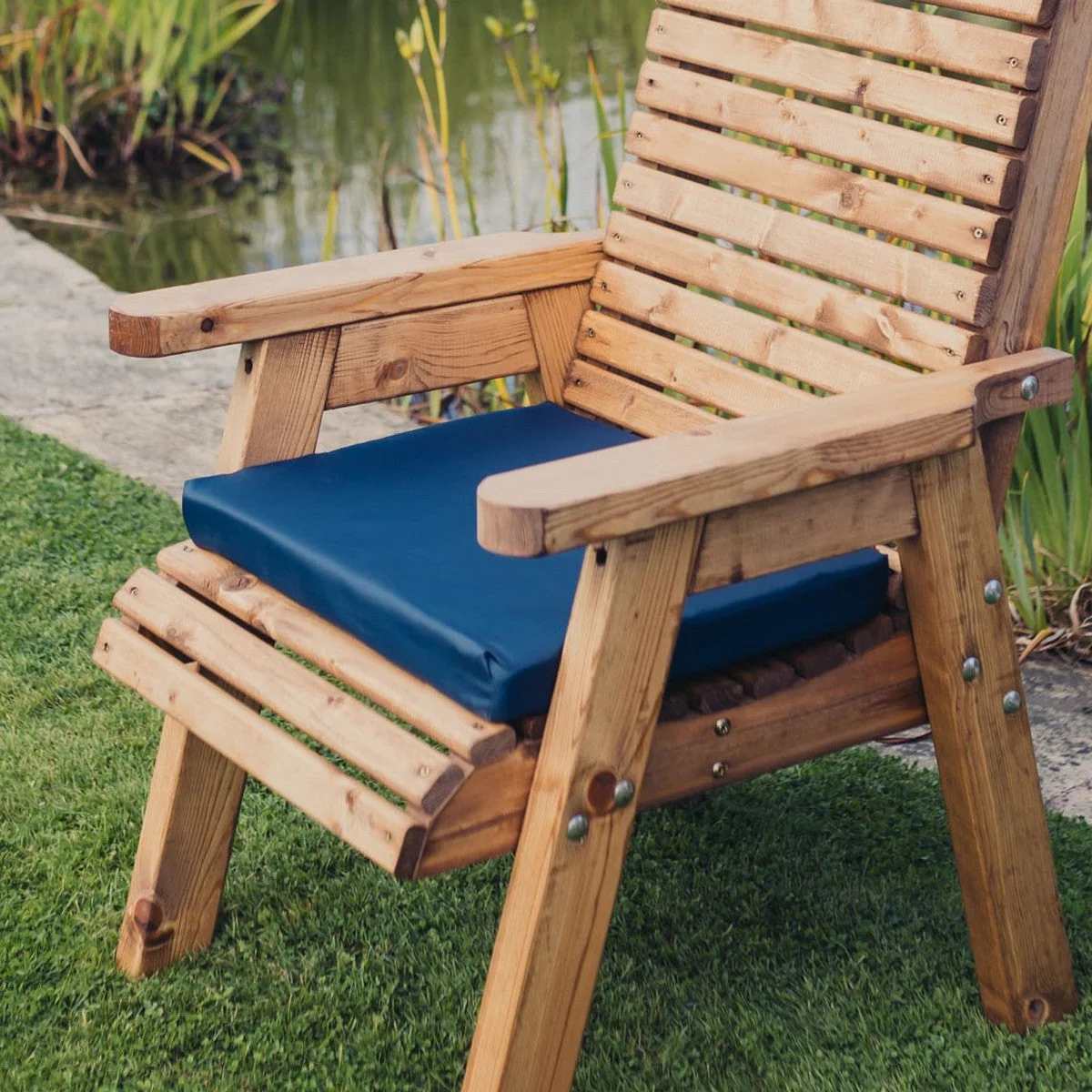 Amesbury Navy Waterproof 6 x Seat Cushions by Churnet Valley - N1C-6 - Image 4