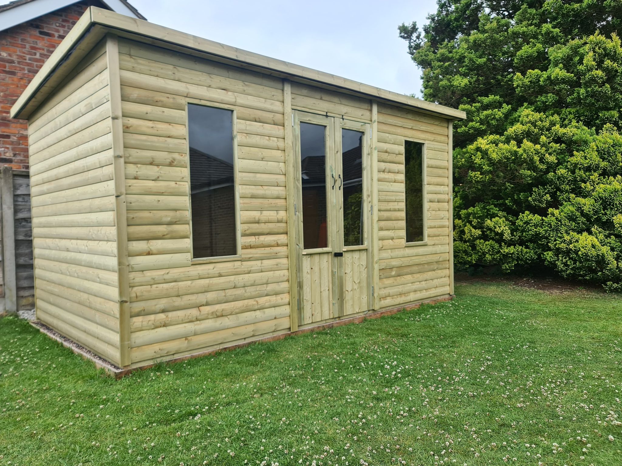 Bakewell Garden Summerhouse 3.6M wide x 2.4M deep Pent Roof by Churnet Valley - BAKE12X8 - Image 5