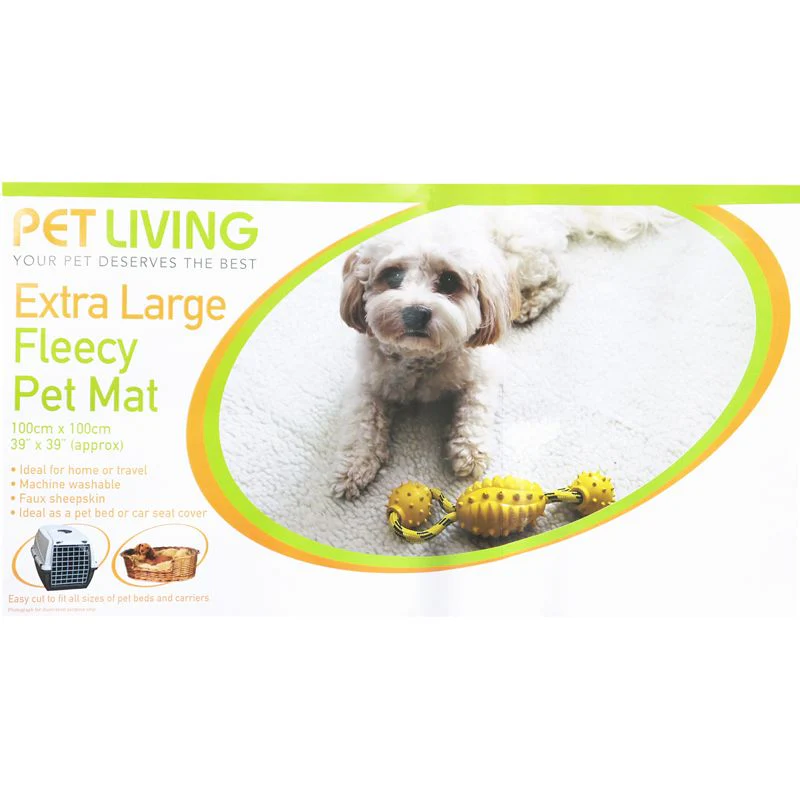 Extra Large Fleecy Pet Mat - Brown - Image 2