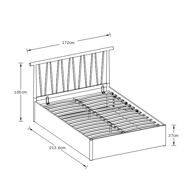 Fusum Double Ottoman Bed White 6 x 7ft - Image 5
