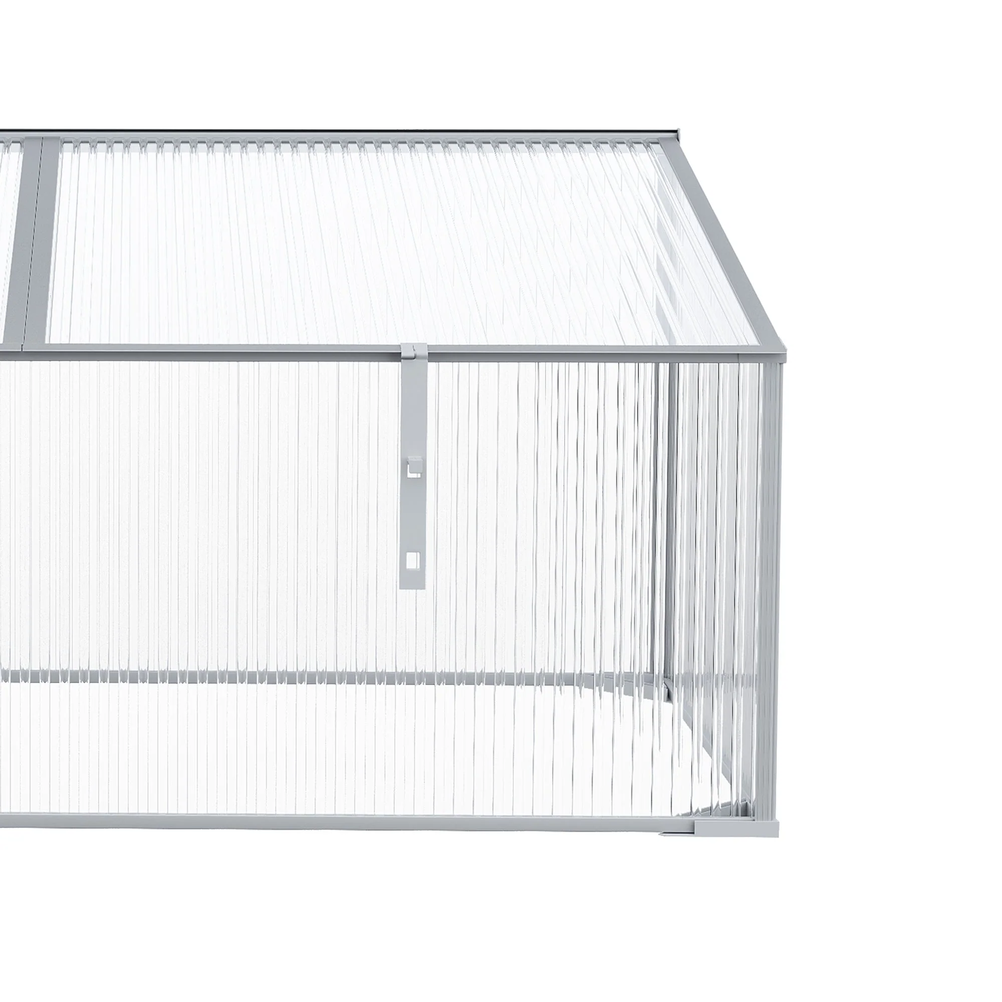 Garden Polycarbonate Cold Frame Greenhouse Grow House Flower Vegetable Plants Bed Aluminium Frame 99L x 60W x 44H cm - Image 8
