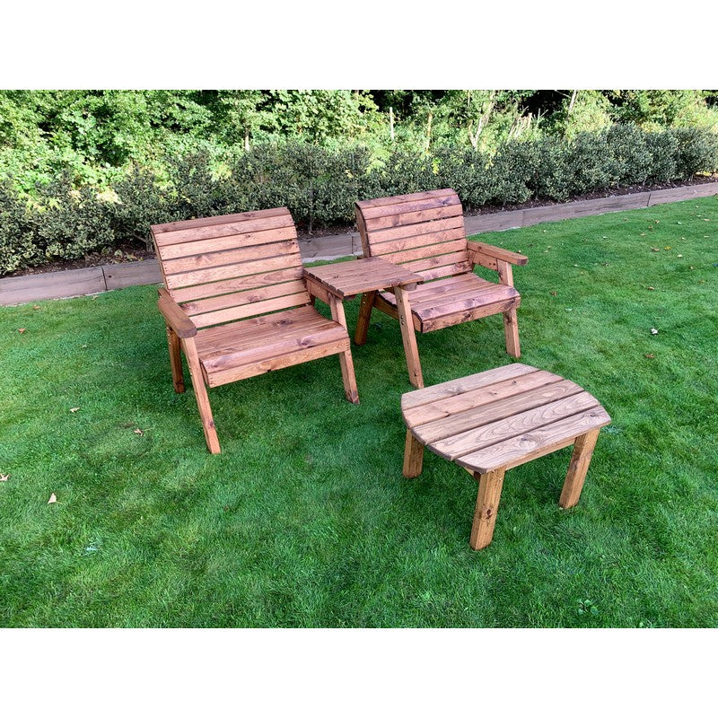 Grand Garden Tete a Tete by Charles Taylor - 2 Seats Green Cushions - Image 2
