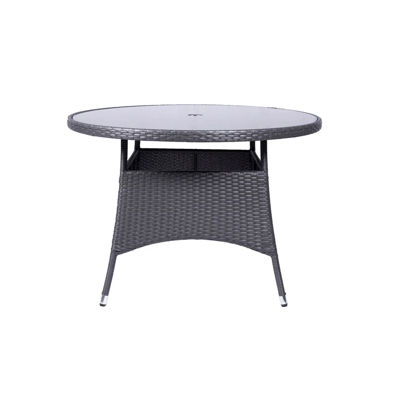 Malaga Rattan Garden Patio Dining Set by Royalcraft - 4 Seats Grey Cushions - Image 5