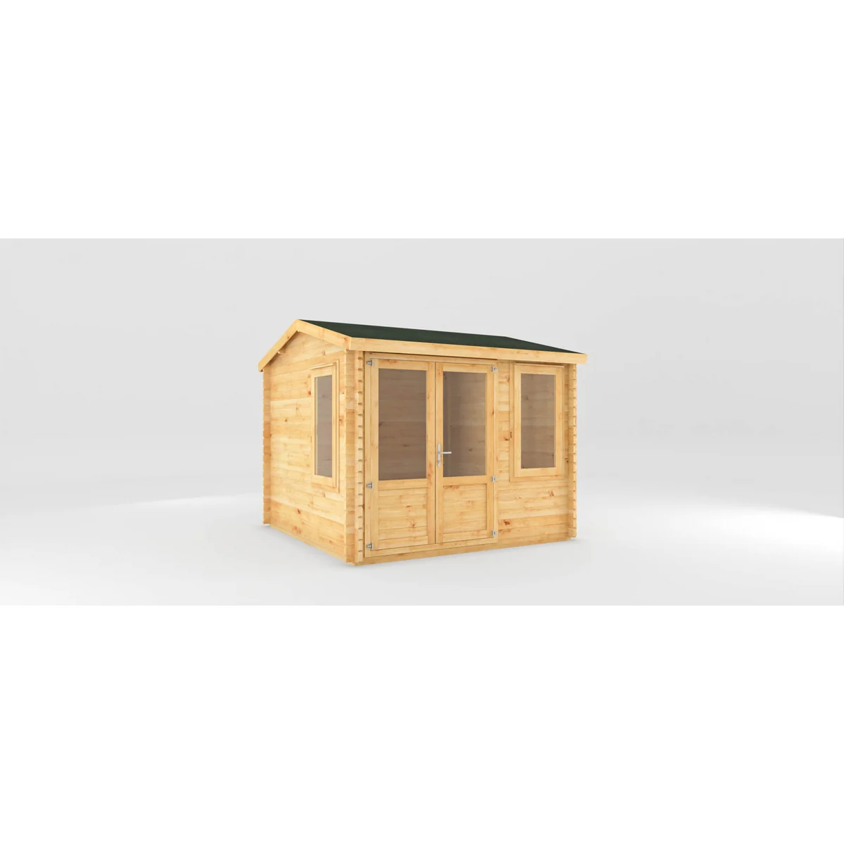 Mercia Elite 10' 3" x 9' 11" Reverse Apex Log Cabin - Premium 44mm Cladding Loglap - Image 11