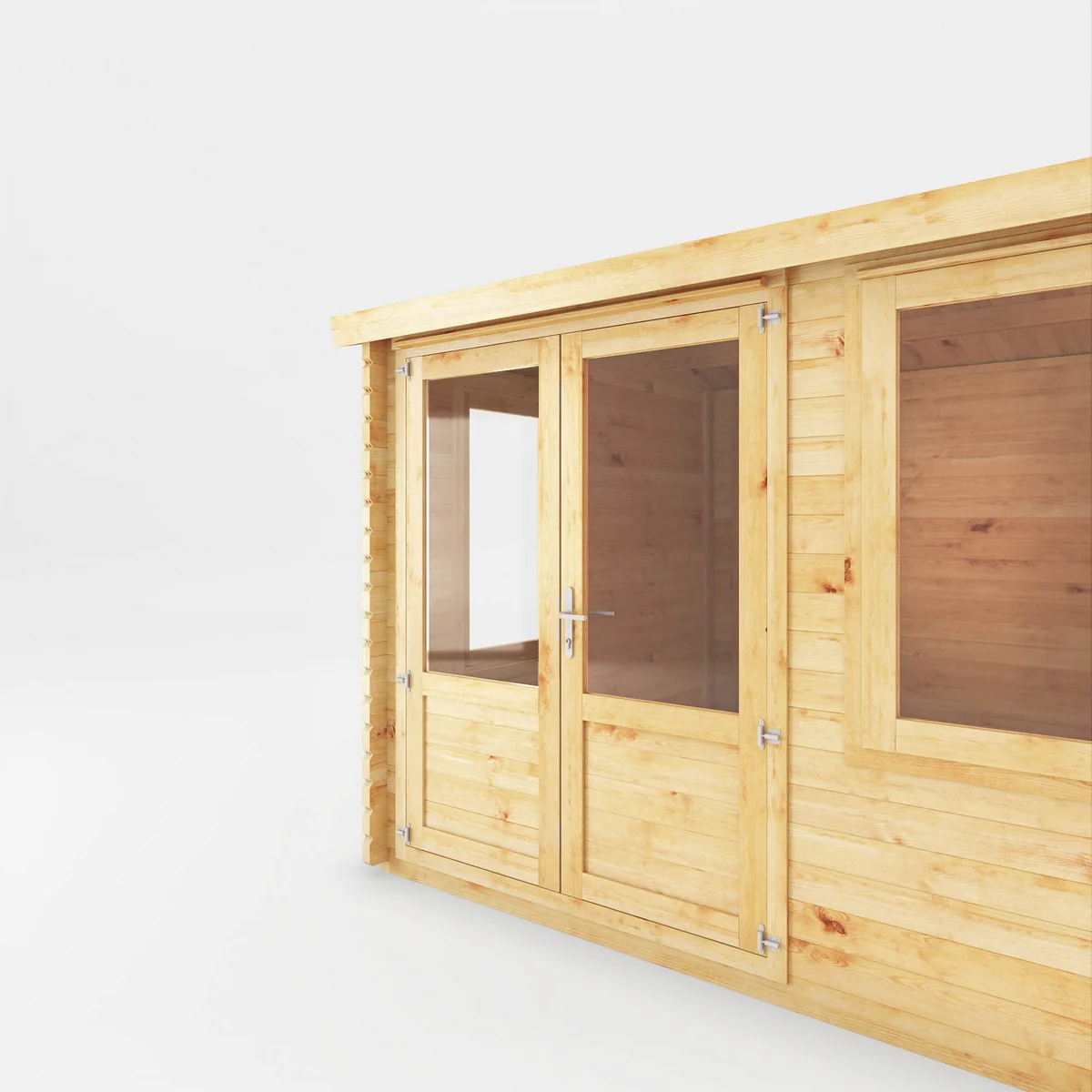 Mercia Elite 10' 3" x 9' 11" Reverse Apex Log Cabin - Premium 44mm Cladding Loglap - Image 2