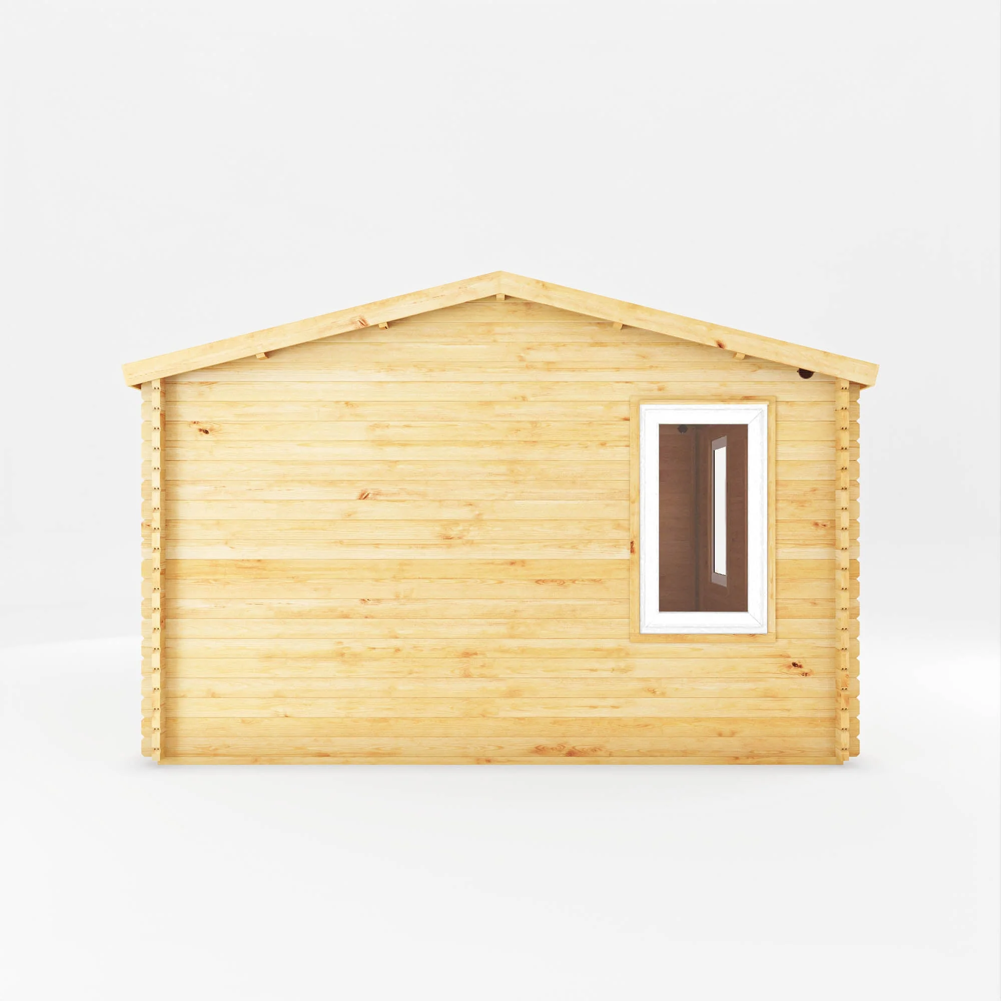 Mercia Elite 13' 6" x 16' 11" Apex Log Cabin - Premium 44mm Cladding Loglap - White UPVC - Image 9