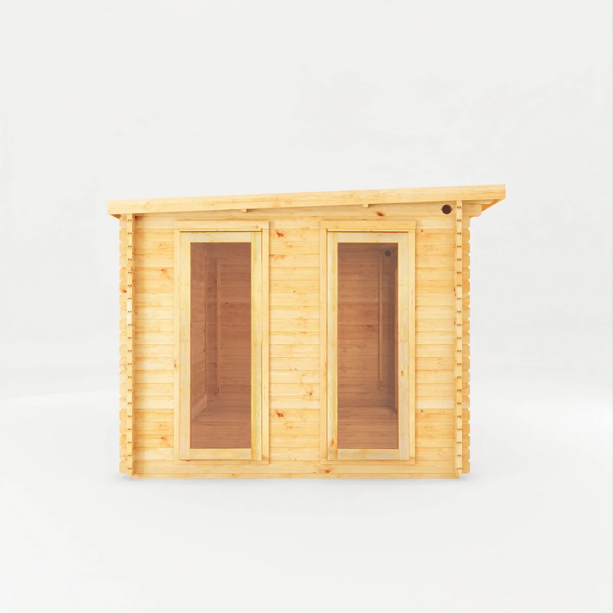 Mercia Studio 10' 11" x 13' 2" Pent Log Cabin - Premium 28mm Cladding Loglap - Image 8