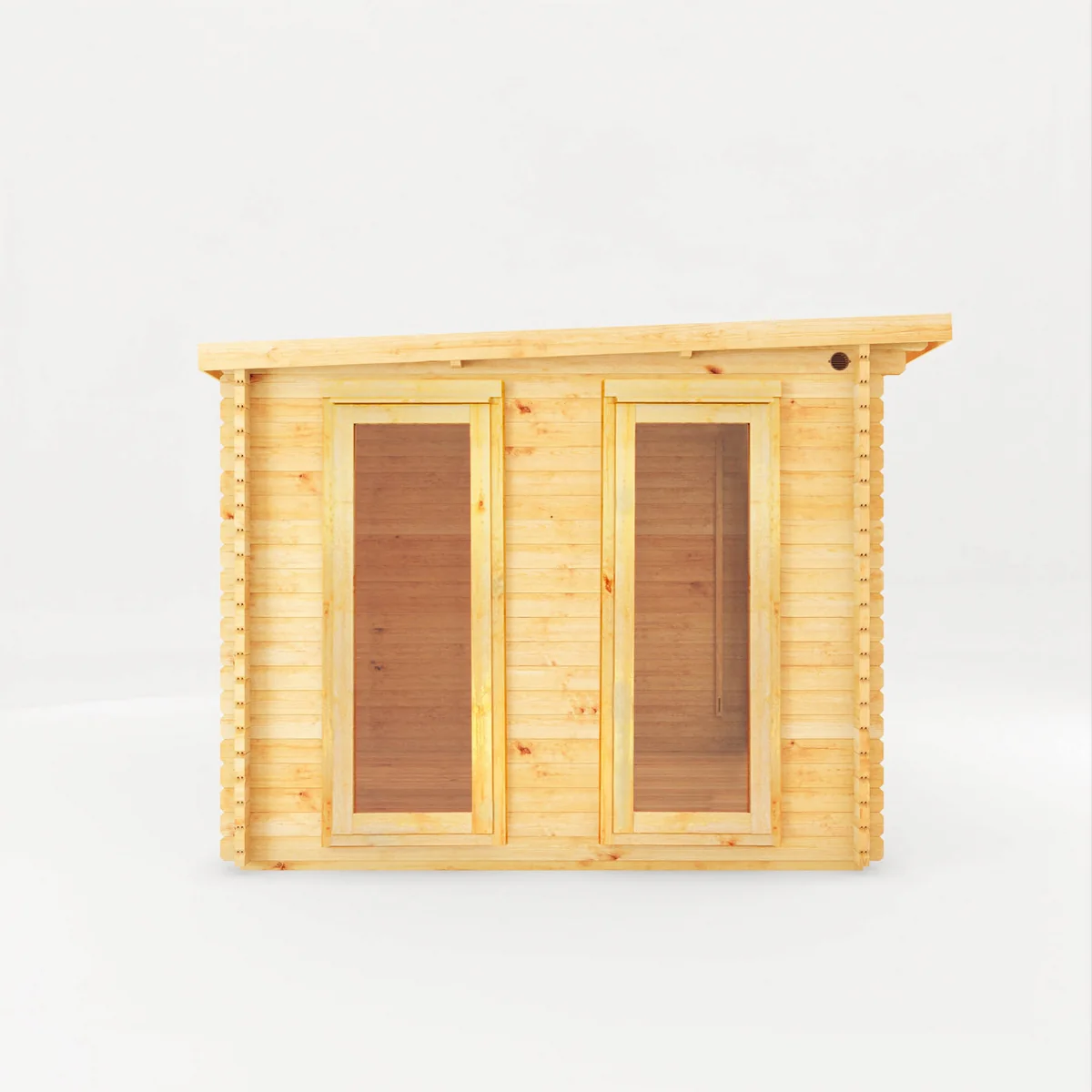 Mercia Studio 10' 11" x 19' 4" Pent Log Cabin Slatted - Premium 44mm Cladding Loglap - Image 8