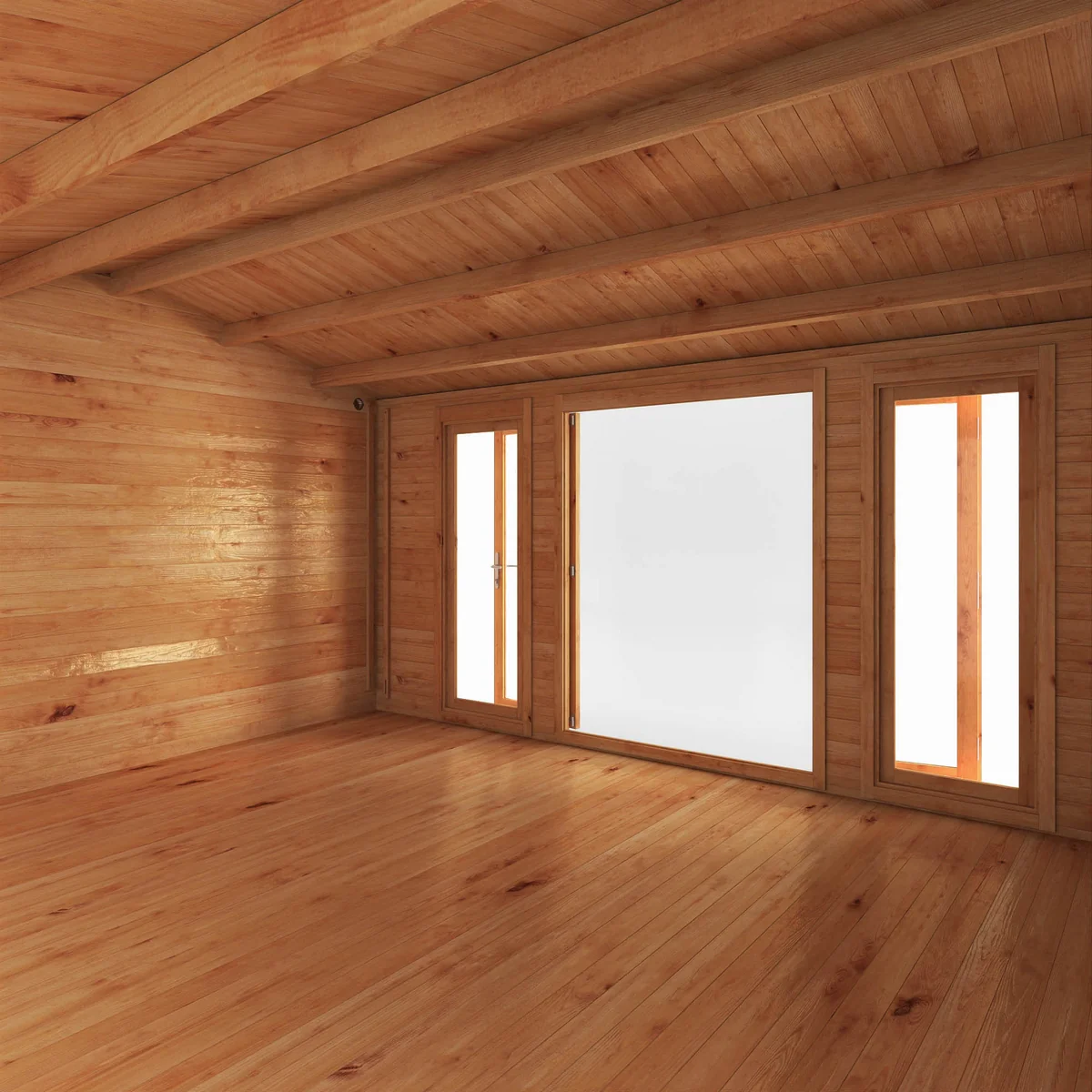 Mercia Studio 13' 7" x 16' 6" Apex Log Cabin - Premium 34mm Cladding Loglap - Image 2