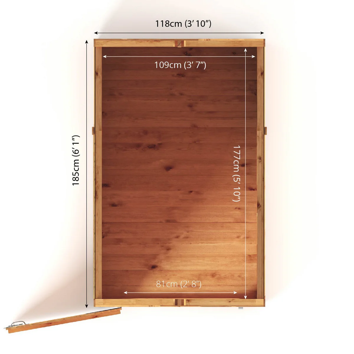 Mercia Woodsman 6' 3" x 4' 3" Apex Shed - Premium Dip Treated Shiplap - Glass Windows - Image 12