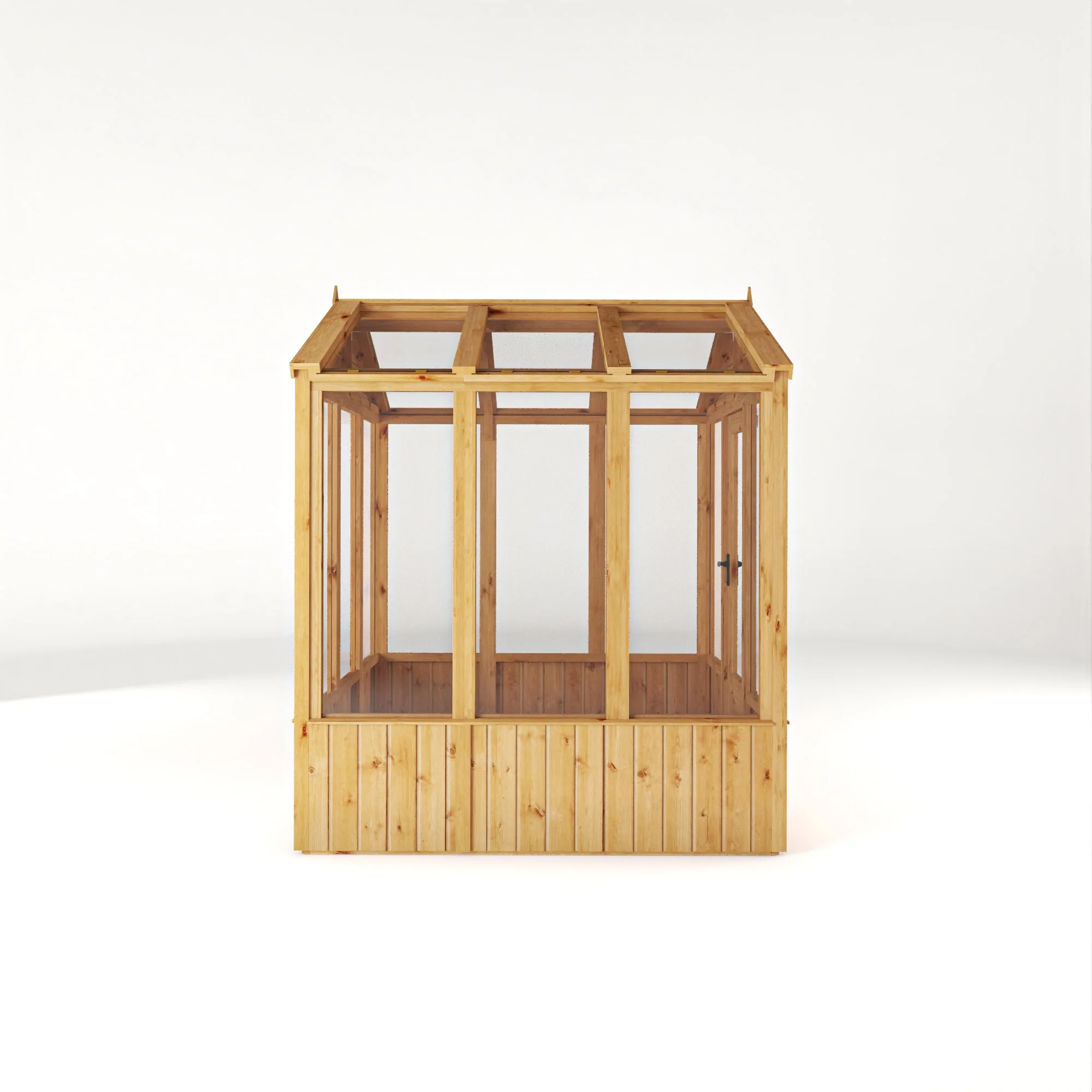Mercia Woodsman 6' 3" x 6' 1" Apex Greenhouse - Premium Dip Treated Shiplap- Styrene Windows - Image 3