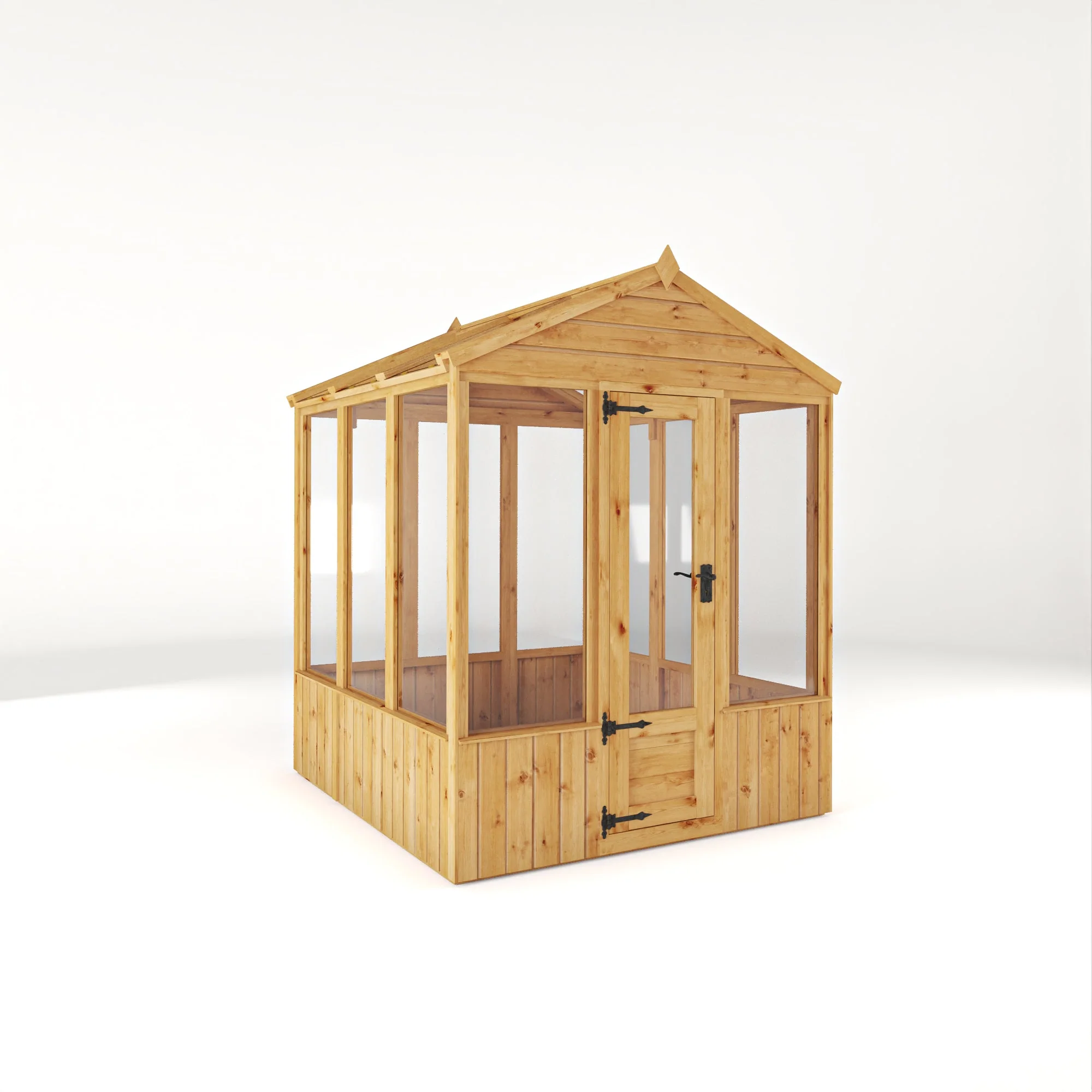 Mercia Woodsman 6' 3" x 6' 1" Apex Greenhouse - Premium Dip Treated Shiplap- Styrene Windows - Image 7