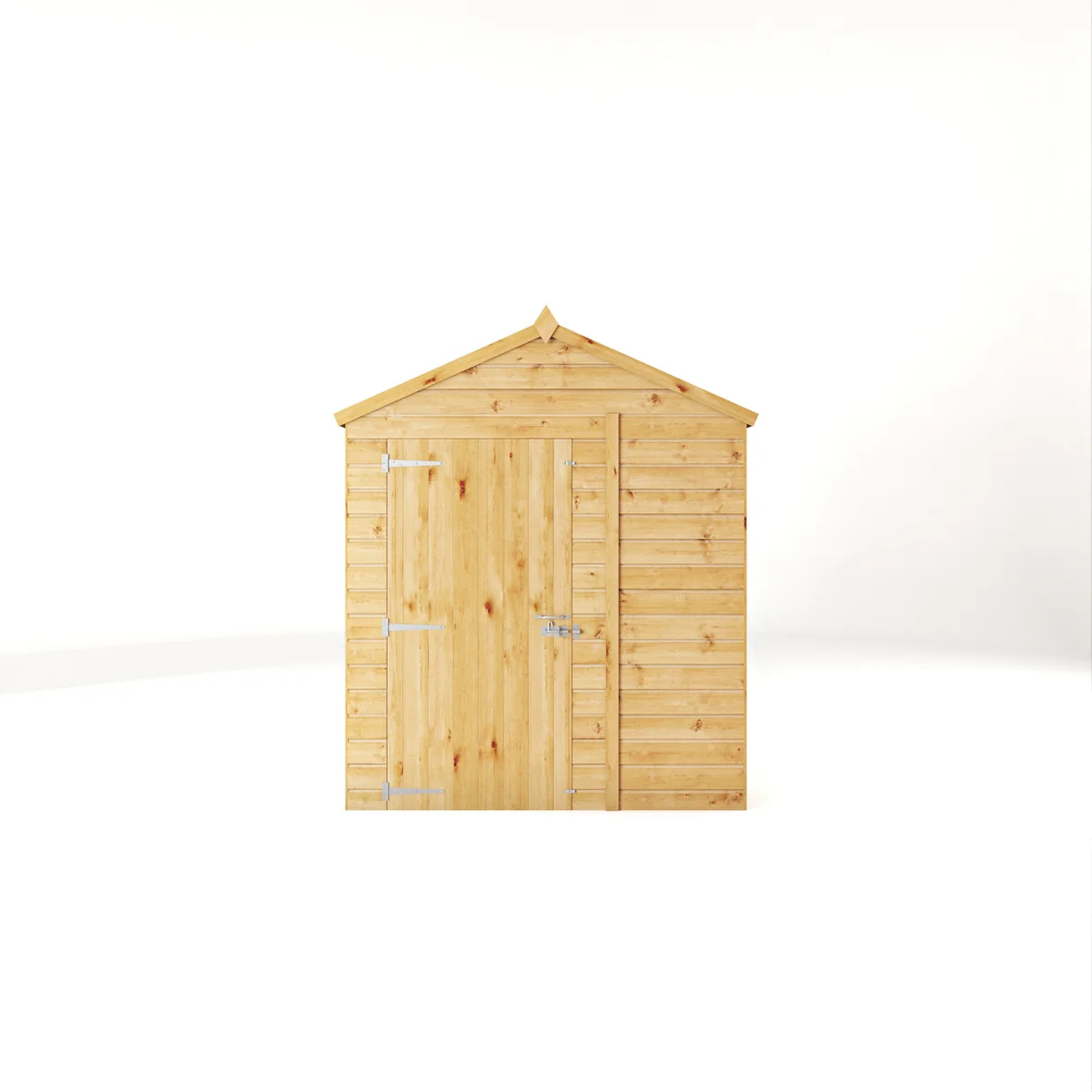 Mercia Woodsman 6' 3" x 6' 2" Apex Shed - Premium Dip Treated Shiplap - Glass Windows - Image 7