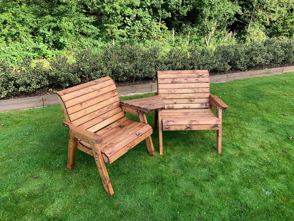 Scandinavian Redwood Garden Tete a Tete by Charles Taylor - 2 Seats - Image 4