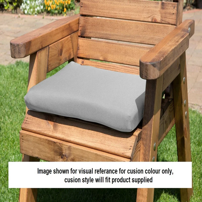 Scandinavian Redwood Garden Tete a Tete by Charles Taylor - 2 Seats Grey Cushions - Image 2