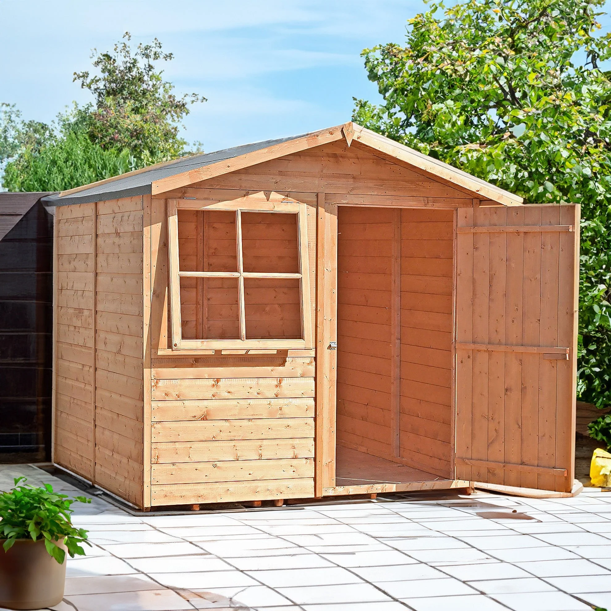 Abri 6' 3" x 6' 8" Apex Shed - Premium Dip Treated Shiplap