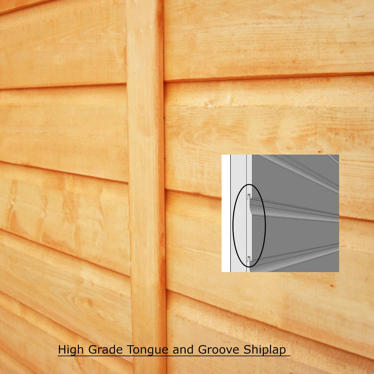 Shire Alderney 4' 10" x 6' 8" Apex Shed - Premium Dip Treated Tongue & Groove - Image 13