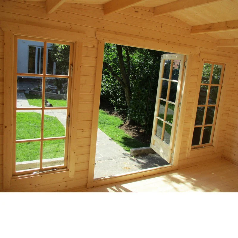 Shire Argyll 11' 9" x 9' 9" Apex Log Cabin - Premium 34mm Cladding Tongue & Groove - Image 2