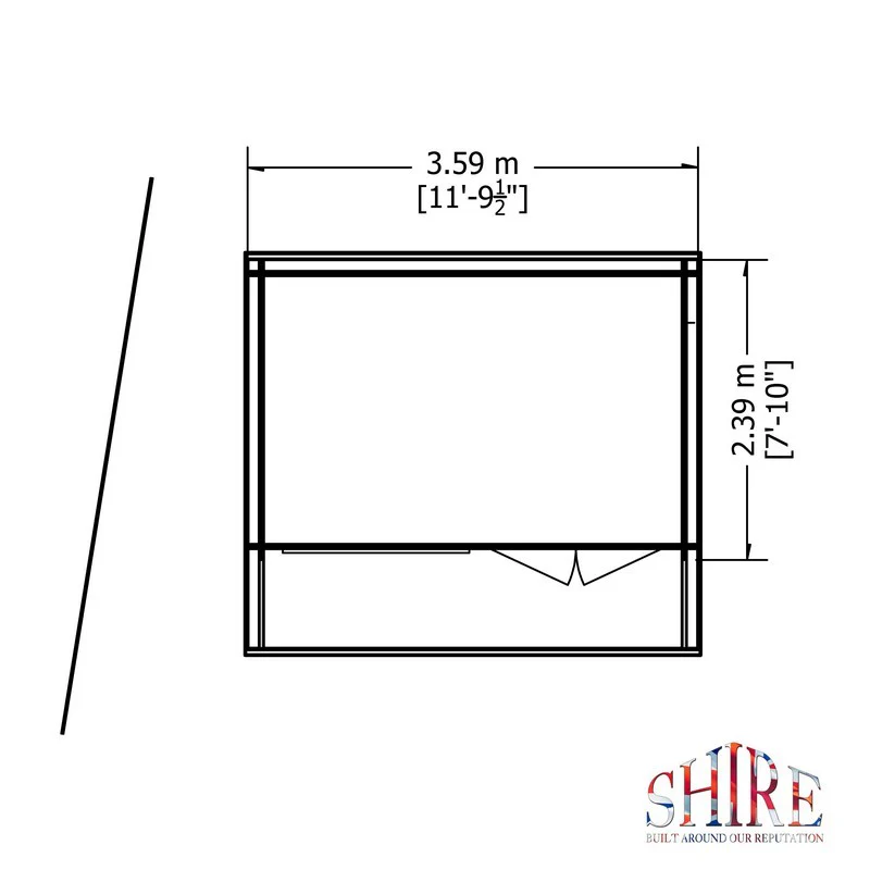 Shire Belgravia 10' 5" x 11' 10" Pent Summerhouse - Premium 28mm Cladding Overlap - Image 6