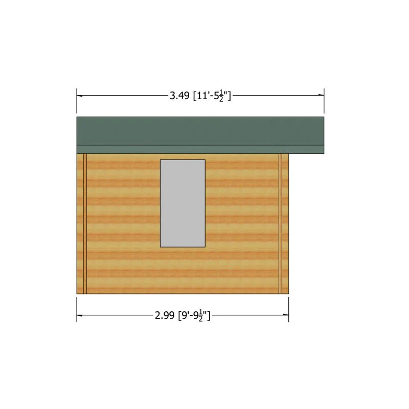 Shire Bourne 13' 8" x 9' 9" Apex Log Cabin - Premium 34mm Cladding Tongue & Groove - Image 4