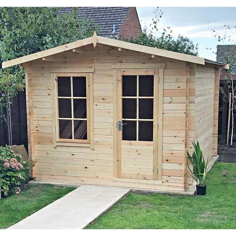 Shire Bucknells 11' 9" x 15' 8" Apex Log Cabin - Premium 70mm Cladding Tongue & Groove - Image 2