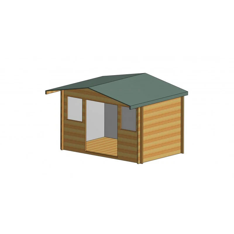 Shire Clipstone 11' 9" x 9' 9" Apex Log Cabin - Premium 34mm Cladding Tongue & Groove - Image 8