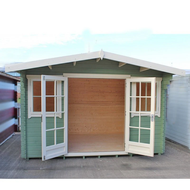 Shire Clipstone 13' 8" x 9' 9" Apex Log Cabin - Premium 34mm Cladding Tongue & Groove - Image 2