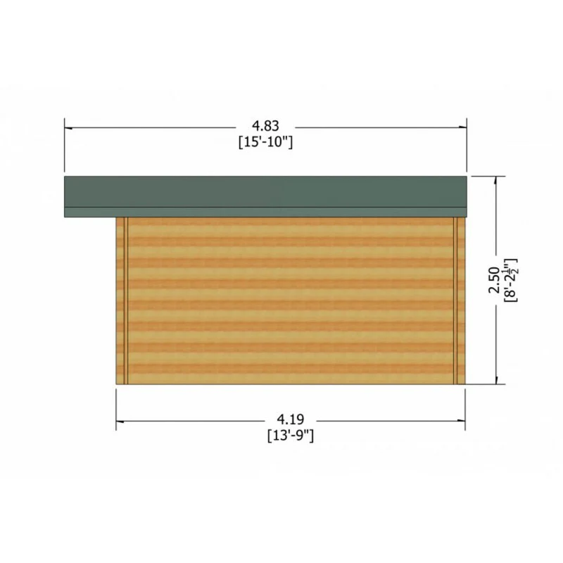 Shire Clipstone 15' 6" x 13' 8" Apex Log Cabin - Premium 44mm Cladding Tongue & Groove - Image 7