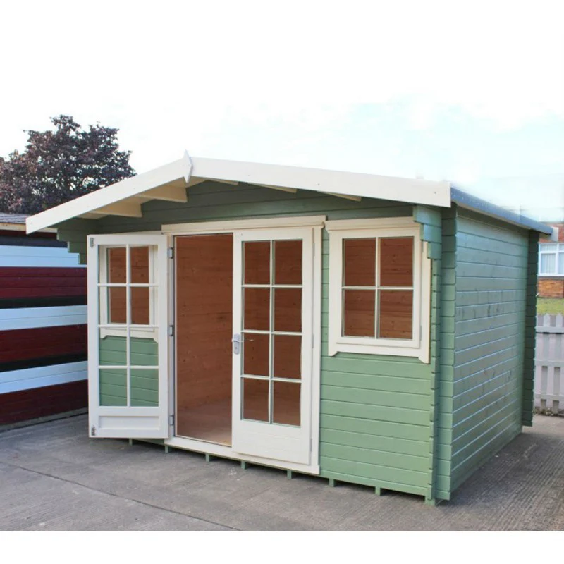 Shire Clipstone 15' 6" x 9' 9" Apex Log Cabin - Premium 70mm Cladding Tongue & Groove - Image 3