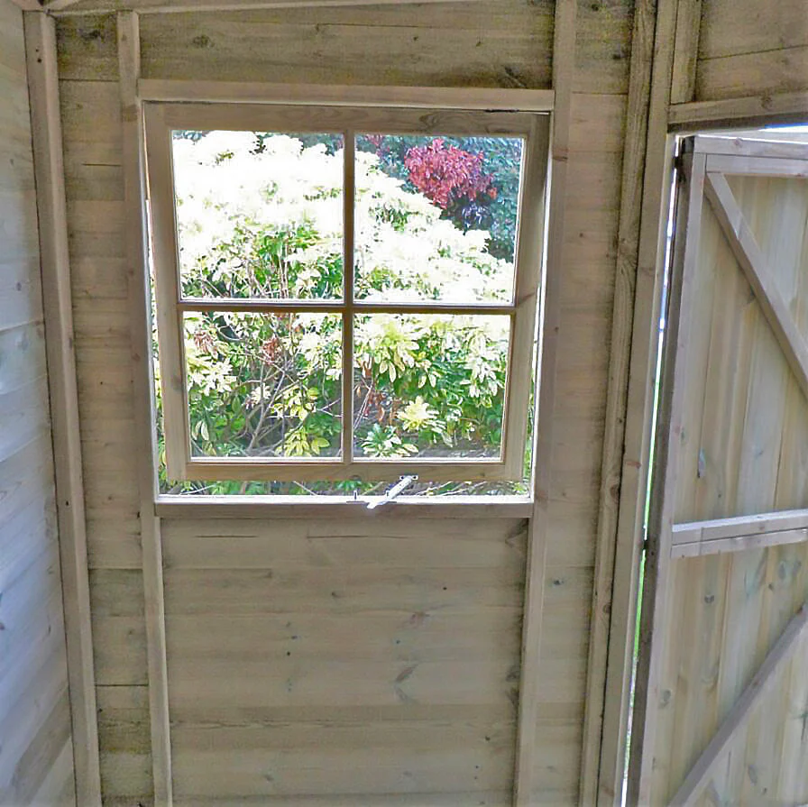 Corner 6' 5" x 6' 8" Flat Shed - Premium Pressure Treated Shiplap - Image 7