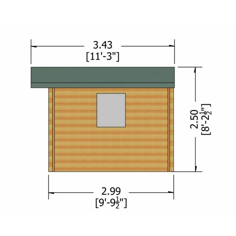 Shire Dalby 9' 9" x 9' 9" Apex Log Cabin - Premium 44mm Cladding Tongue & Groove - Image 8