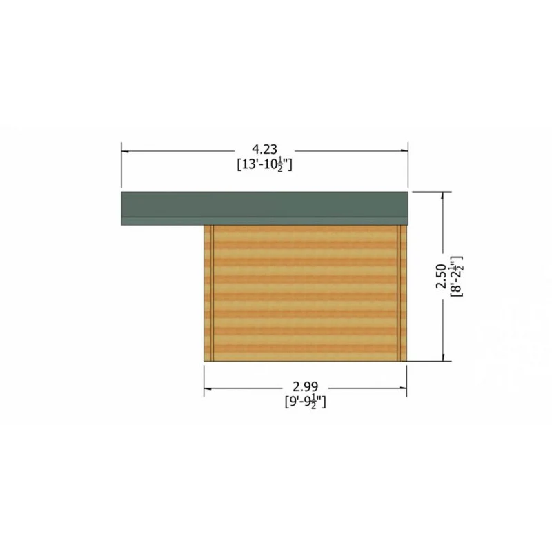 Shire Glenmore 13' 8" x 9' 9" Apex Log Cabin - Premium 34mm Cladding Tongue & Groove - Image 8