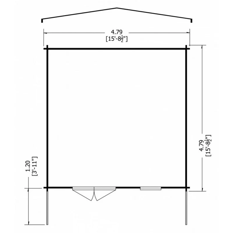 Shire Glenmore 15' 6" x 15' 8" Apex Log Cabin - Premium 70mm Cladding Tongue & Groove - Image 7