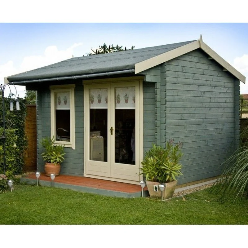 Shire Marlborough 13' 8" x 15' 8" Reverse Apex Log Cabin - Premium 70mm Cladding Tongue & Groove - Image 3