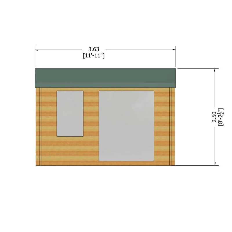 Shire Marlborough 9' 9" x 11' 9" Reverse Apex Log Cabin - Premium 44mm Cladding Tongue & Groove - Image 10