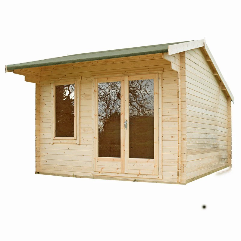 Shire Marlborough 9' 9" x 11' 9" Reverse Apex Log Cabin - Premium 70mm Cladding Tongue & Groove - Image 2