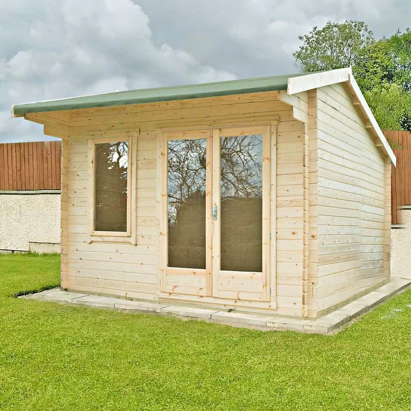 Shire Marlborough 9' 9" x 9' 9" Reverse Apex Log Cabin - Premium 34mm Cladding Tongue & Groove - Image 3
