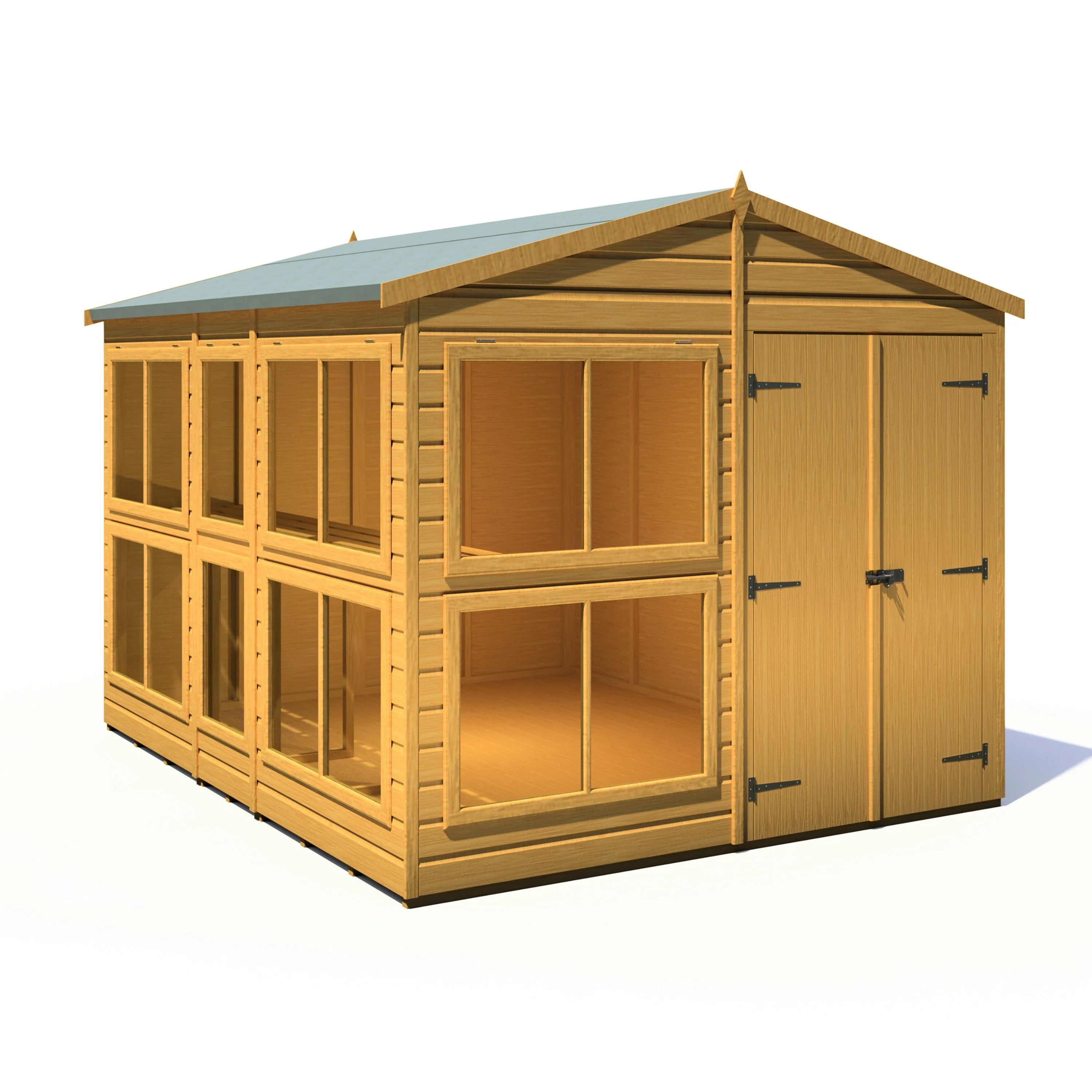 Shire Sun Hut 9' 6" x 8' Apex Potting Shed - Premium Coated Shiplap