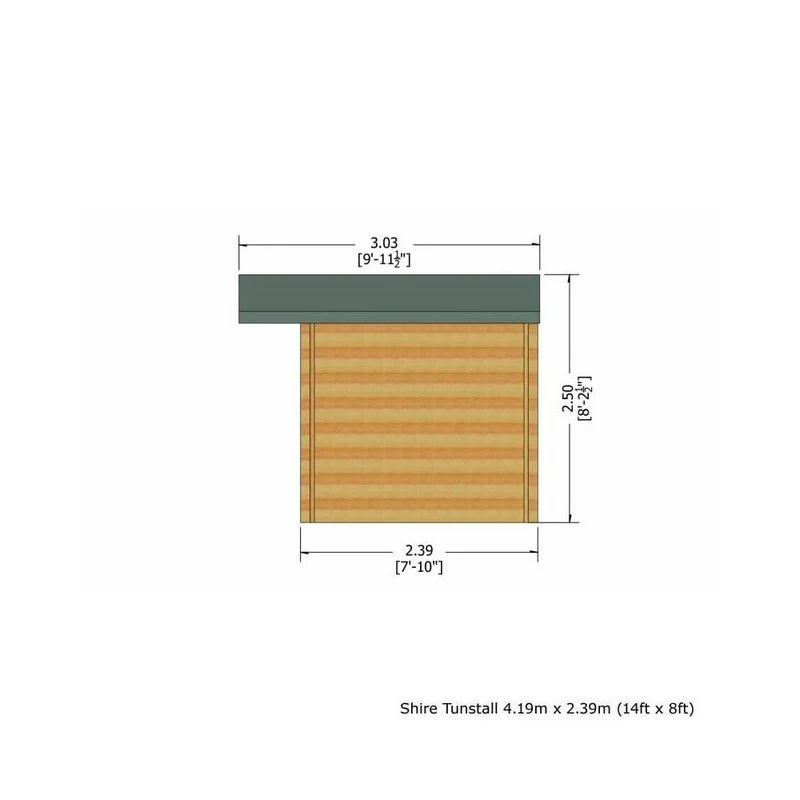Shire Tunstall 13' 8" x 7' 10" Apex Log Cabin - Premium 70mm Cladding Tongue & Groove - Image 4