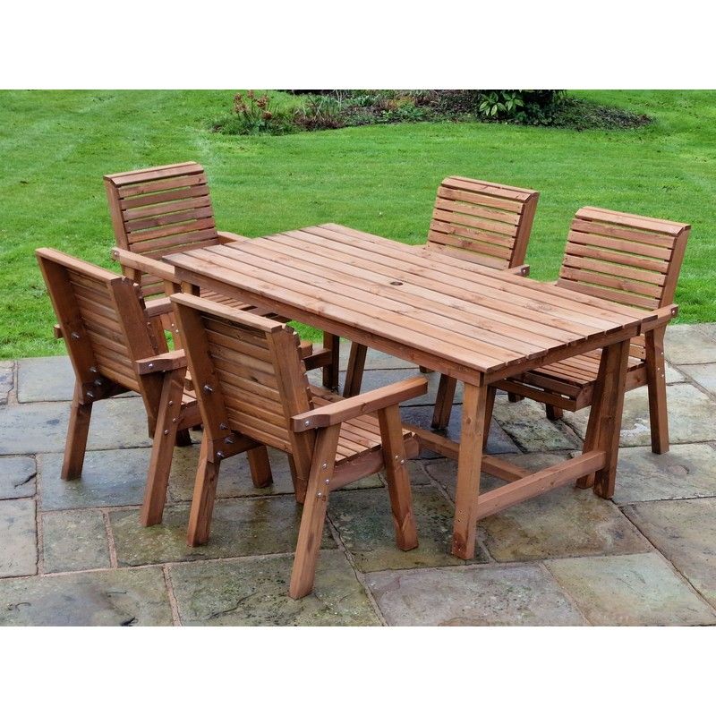 Swedish Redwood Garden Furniture Set by Churnet Valley - 5 Seats