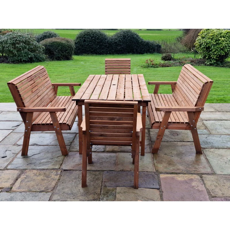 Swedish Redwood Garden Furniture Set by Churnet Valley - 8 Seats - Image 5