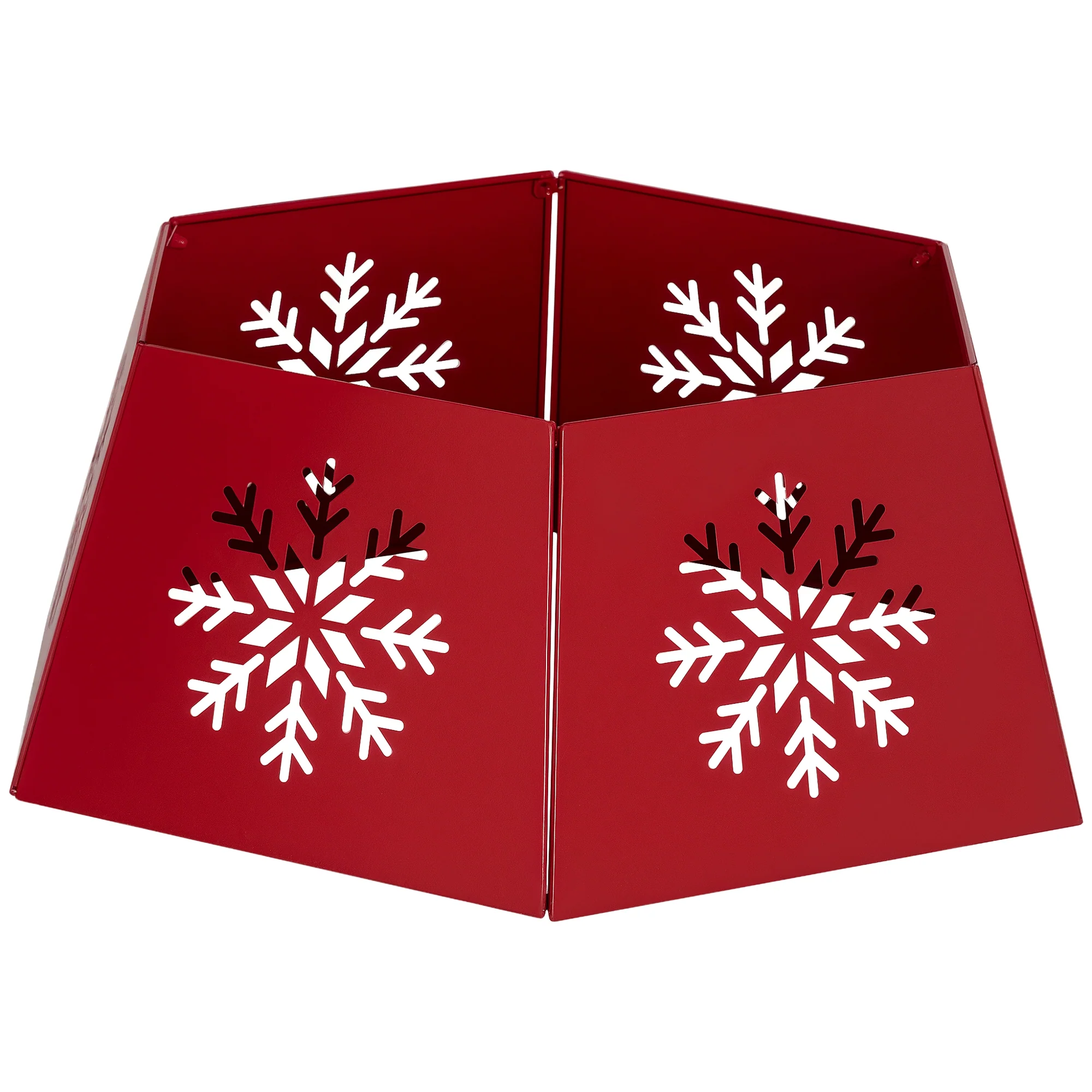 Christmas Tree Skirt Metal Red Tips - Image 10