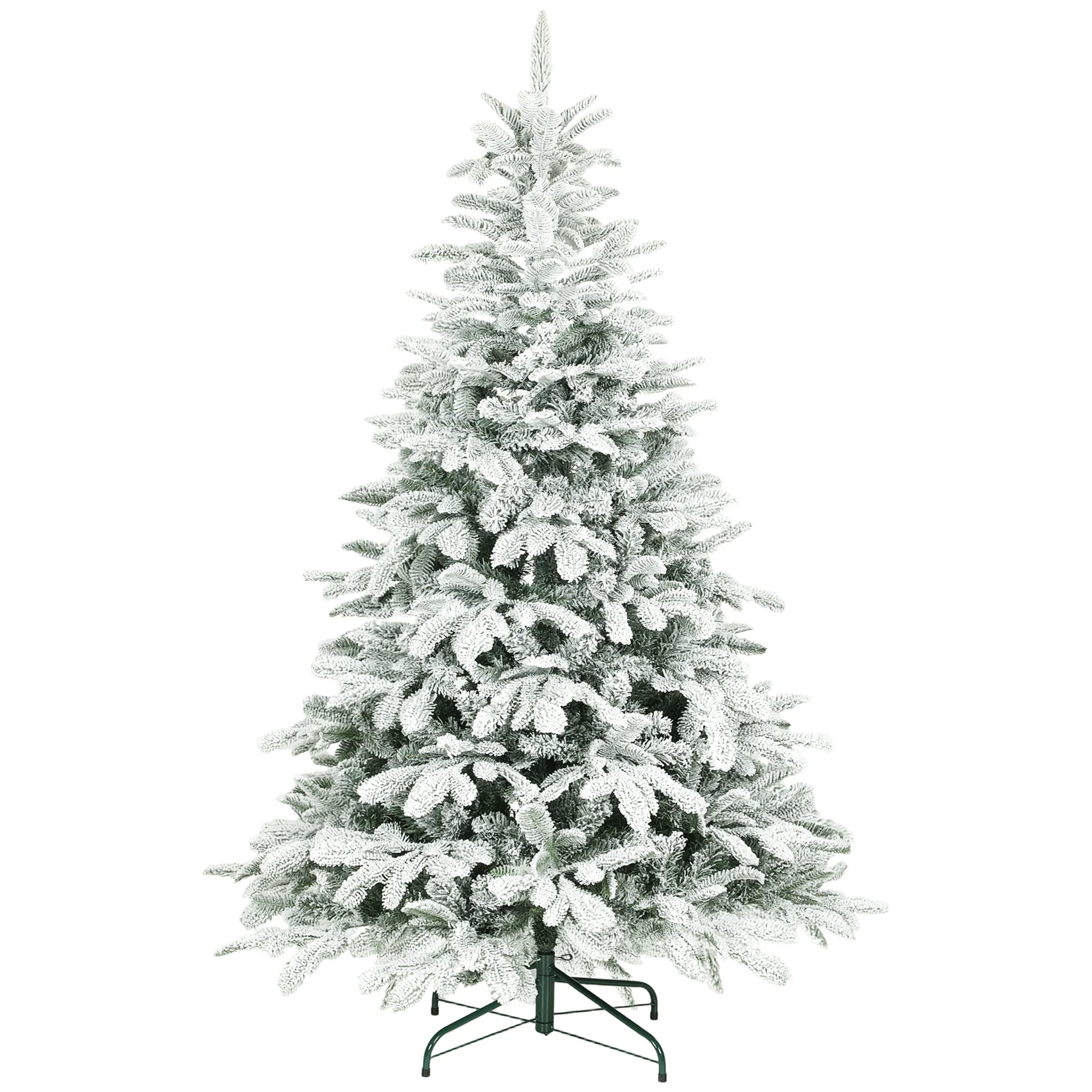 6ft Christmas Tree Artificial - White Frosted Green 1182 Tips - Image 10