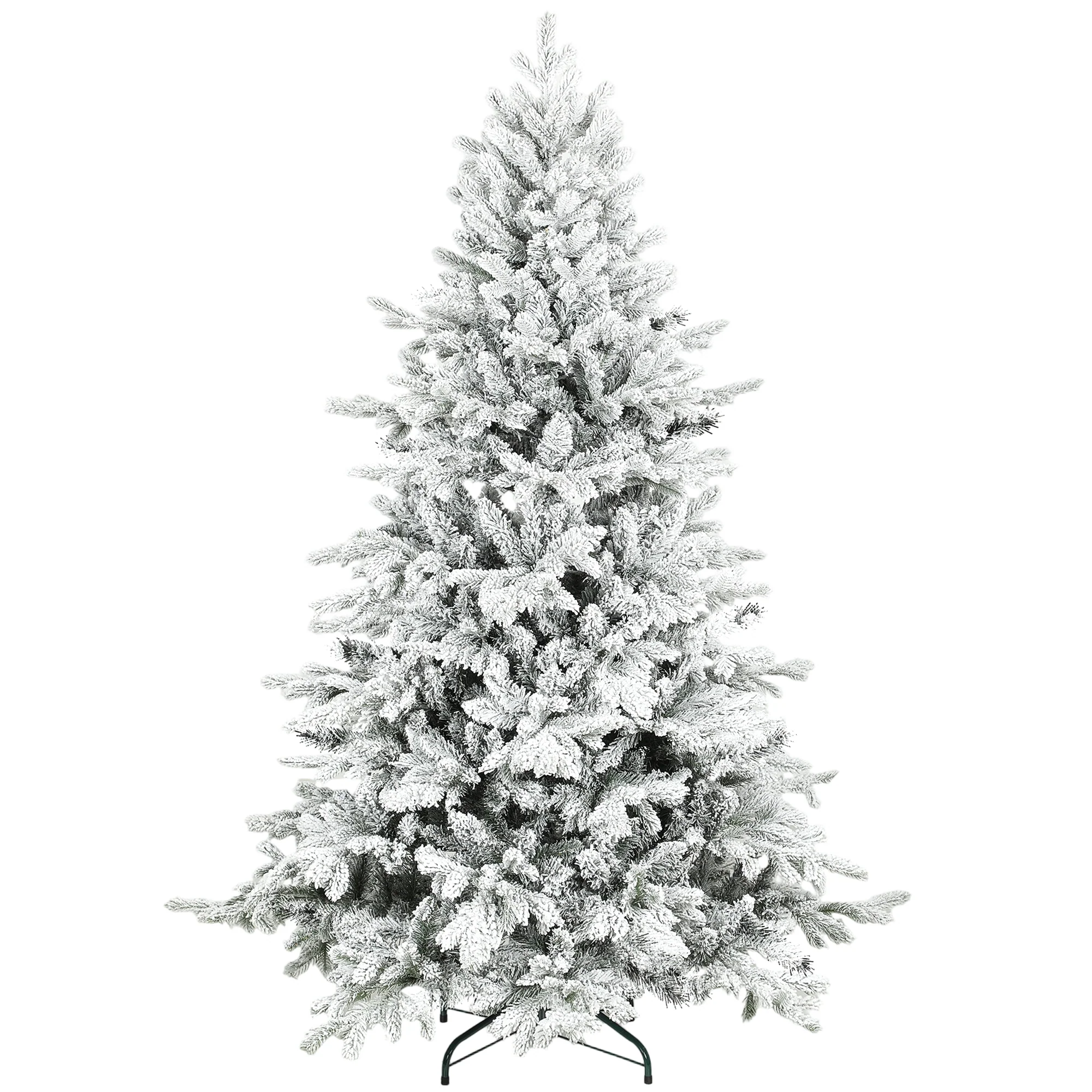 6ft Christmas Tree Artificial - White Frosted Green 1528 Tips