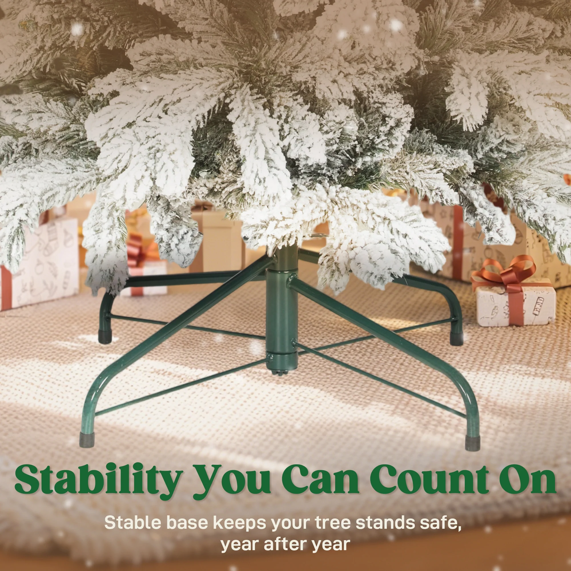 6ft Slim Christmas Tree Artificial - White Frosted Green 756 Tips - Image 8